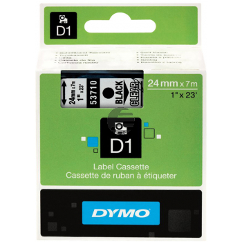 Dymo Schriftbandkassette schwarz/transparent (S0720920, 53710)