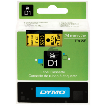 Dymo Schriftbandkassette schwarz/gelb (S0720980, 53718)