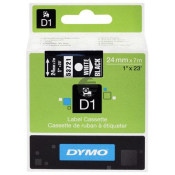 Dymo Schriftbandkassette weiß/schwarz (53721)