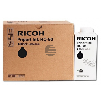 Ricoh Tintenpatrone 6 x schwarz (817161, HQ90)