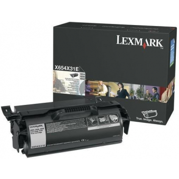 Lexmark Toner-Kartusche Corporate schwarz HC plus (X654X31E)