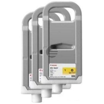 Canon Tintenpatrone 3 x gelb HC (2966B003, PFI-703Y) Canon Tintenpatrone 3 x gelb HC (2966B003, PFI-703Y)