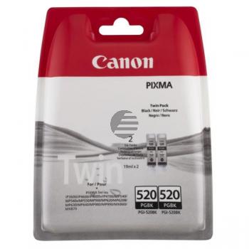 Canon Tintenpatrone 2 x photo schwarz (2932B009, PGI-520PGBK)