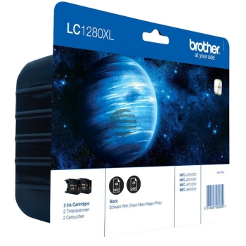 Brother Tintenpatrone 2 x schwarz HC (LC-1280XLBKBP2DR) Brother Tintenpatrone 2 x schwarz HC (LC-1280XLBKBP2DR)