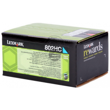 Lexmark Toner-Kit Return cyan HC plus (80C2HC0, 802HC)