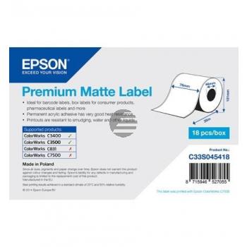 Epson Premium mattes Endlos-Etikett weiß 18 Stück (C33S045418)