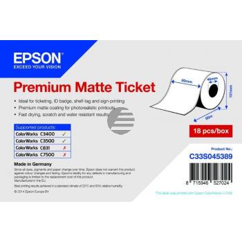 Epson Premium mattes Endlos-Ticket-Etikett weiß 18 Stück (C33S045389)