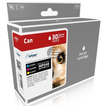 Astar Tintenpatrone gelb, magenta, cyan (AS46522) ersetzt CLI-521C, CLI-521M, CLI-521Y