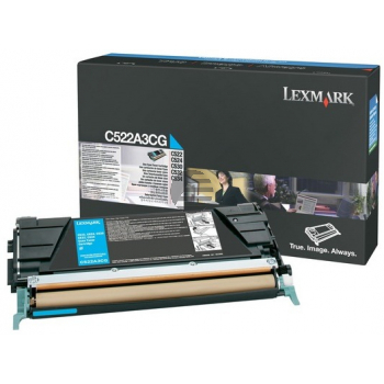 Lexmark Toner-Kartusche Corporate cyan (C522A3CG)