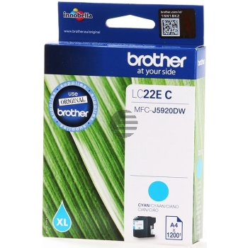Brother Tintenpatrone cyan (LC-22EC)