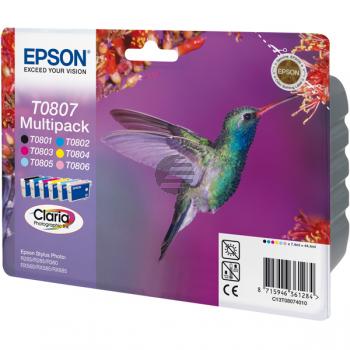 Epson Tintenpatrone gelb, cyan, cyan light, magenta, magenta light, schwarz (C13T08074011, T0807) Epson Tintenpatrone gelb, cyan, cyan light, magenta, magenta light, schwarz (C13T08074011, T0807)