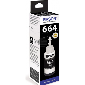 Epson Tintennachfüllfläschchen schwarz (C13T66414A, T6641)
