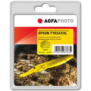 Agfaphoto Tintenpatrone gelb HC plus (APET701YD) ersetzt T7014