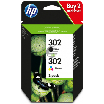 HP Tintendruckkopf cyan/magenta/gelb, schwarz (X4D37AE#301, 302)