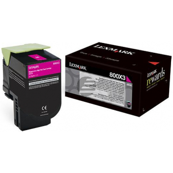 Lexmark Toner-Kit magenta HC plus (80C0X30, 800X3)