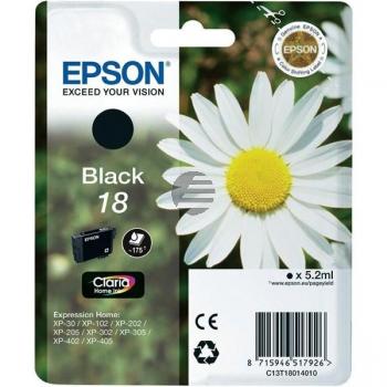 Epson Tintenpatrone schwarz (C13T18014022, T1801)