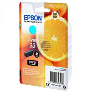 Epson Tintenpatrone with secure cyan (C13T33424022, T3342)