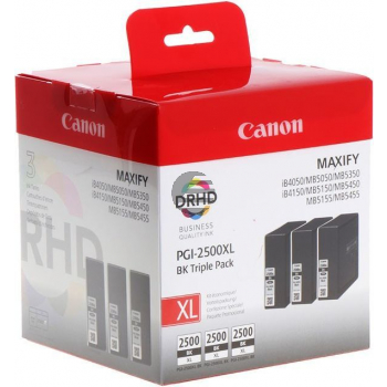 Canon Tintenpatrone 3 x schwarz HC (9254B009, PGI-2500XLBK)