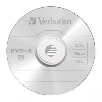 VERBATIM DVD+R 4.7GB 16x (25) SP 43500 Spindel matt silber
