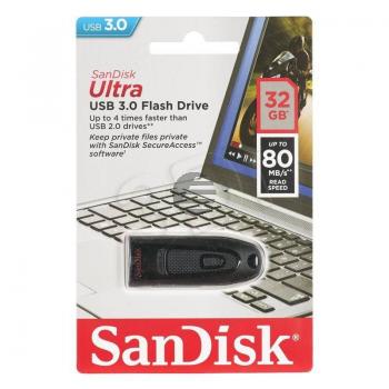 SANDISK CRUZER ULTRA USB STICK 32GB SDCZ48-032G-U46 USB 3.0 schwarz