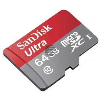 SANDISK MICRO SDXC SPEICHERKARTE 64GB SDSQUNC-064G-GN6IA mit Adapter