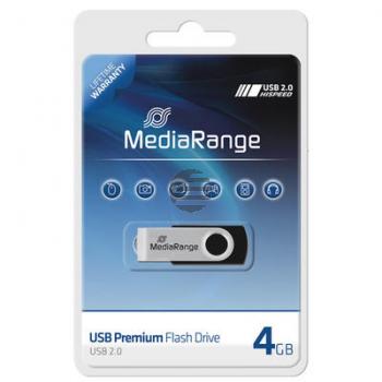 MEDIARANGE FLEXI USB STICK 4GB MR907 USB 2.0 schwarz-silber