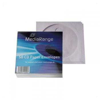 MEDIARANGE CD PAPIERHUELLEN (50) BOX65 mit Fenster