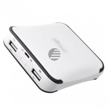 MEDIARANGE MOBILE POWERBANK WEISS MR744 10400mAh 2fach USB Port