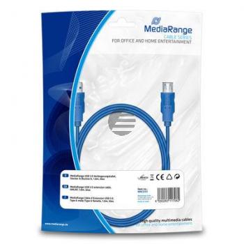 MEDIARANGE USB KABEL AM/AF 1.8m MRCS151 USB 3.0 blau