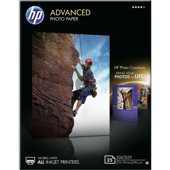 HP Fotopapier glänzend 25 Blatt 13 x 18 cm 250 g/m² (Q8696A) HP Fotopapier glänzend 25 Blatt 13 x 18 cm 250 g/m² (Q8696A)