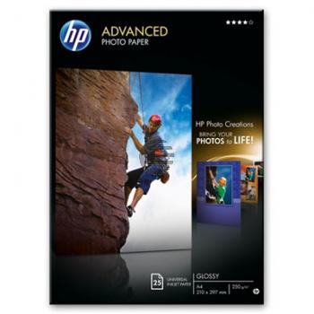 HP Fotopapier glänzend weiß 25 Blatt DIN A4 250 g/m² (Q5456A)