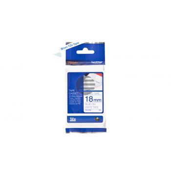 TZEFA4 BROTHER P-TOUCH 18mm WEISS-BLAU 3m nicht laminiert TZEFA4 BROTHER P-TOUCH 18mm WEISS-BLAU 3m nicht laminiert