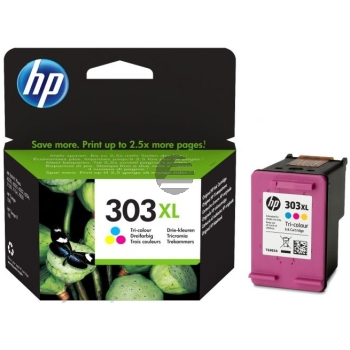 HP Tintendruckkopf cyan/magenta/gelb HC (T6N03AE, 303XL)