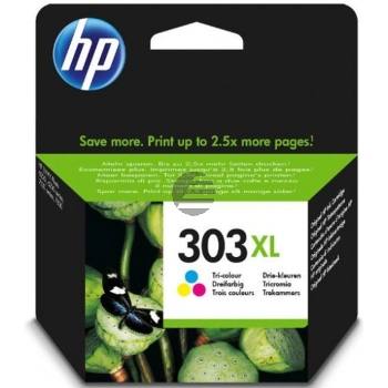HP Tintendruckkopf cyan/magenta/gelb HC (T6N03AE#301, 303XL)