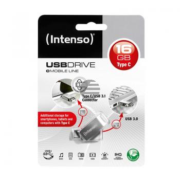 INTENSO CMOBILE LINE USB STICK 16GB 3536470 USB 3.0 Typ C Anschluss