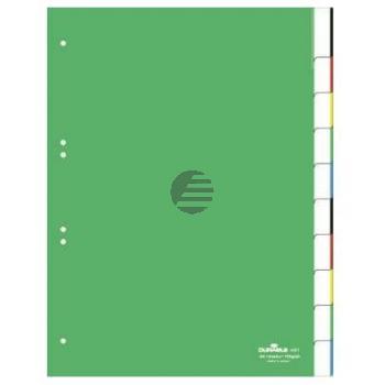 Durable Register A4 hoch PP grün 10-teilig blanko