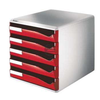 Leitz Bürobox 5 Schübe rot 291 x 352 x 292 mm