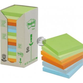 Post-It Haftnotizen Recycling Tower pastell 76 x 76 mm Inh.16