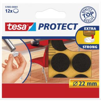Tesa Protect Filzgleiter ø 22 mm braun Inh.12