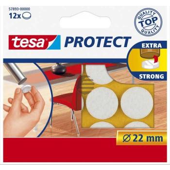 Tesa Protect Filzgleiter ø 22 mm weiß Inh.12