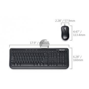 Microsoft Wired Desktop 600 400 dpi USB (DE) Tastatur + Maus