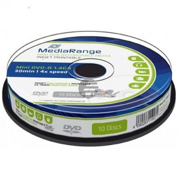 Mediarange DVD-R 1,4 GB 4 x (10) Cake Box white Inkjet