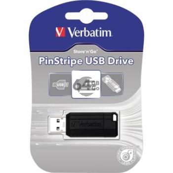 Verbatim USB Drive 64GB USB 2.0 Pin Stripe mit Schiebemecha- nismus