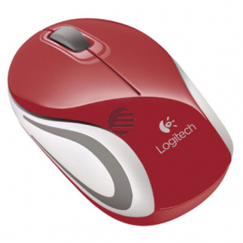 Logitech M187 Maus cordless Mini Mouse USB red