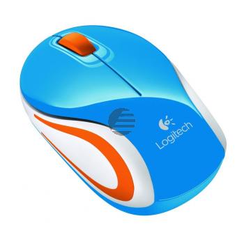 Logitech M187 Maus cordless Mini Mouse USB blue
