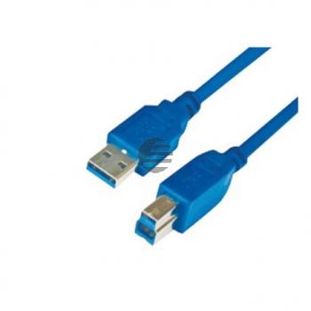 MediaRange USB 3.0 Kabel 1,8 m blau, Stecker A/B