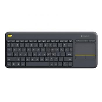 Logitech K400+ Tastatur black Wireless touch, 2,4 GHz