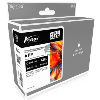 Astar Tintendruckkopf cyan/magenta/gelb, schwarz HC (AS42062) ersetzt 62XL Astar Tintendruckkopf cyan/magenta/gelb, schwarz HC (AS42062) ersetzt 62XL