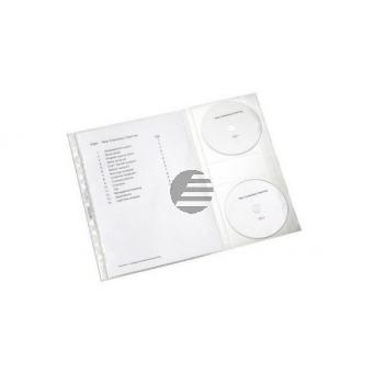 LEITZ Prospekthülle/CD A4 47613003 genarbt, 0,12mm 5 Stück