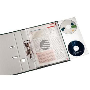LEITZ Prospekthülle/CD A4 47613003 genarbt, 0,12mm 5 Stück